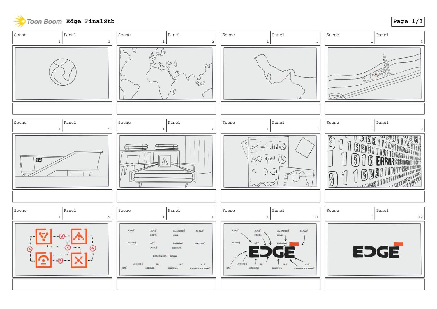 Storyboard, page 1